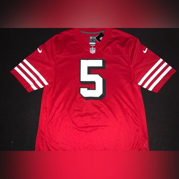 Nike Trey Lance San Francisco 49ers #5 Red Throwback Alternate Jersey Men’s M - Picture 1 of 9
